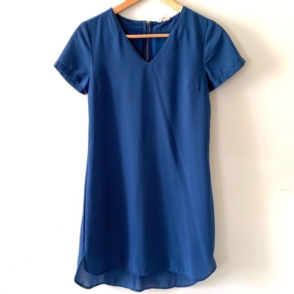 Japna V-neck Sheath Dress Short Sleeve Small